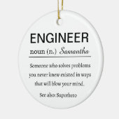 Grappige Persoonlijke Engineer Definitie Keramisch Ornament (Links)