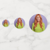 Grappige Persoonlijke Feest Hoofd Op Maat Gemaakte Confetti (Achterkanten)