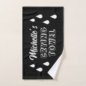 Grappige persoonlijke huilhanddoek met traandruppe handdoek (Handdoek)