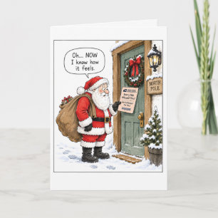 Grappige Persoonlijke Kerstman Gemiste Levering Ke Feestdagen Kaart