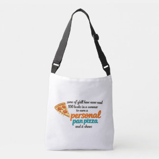 Grappige Persoonlijke Pan Pizza Retro Lezen Crossbody Tas