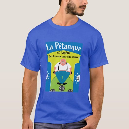 grappige Pertanque cadeaus T-Shirt (Voorkant)