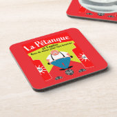grappige Pertanque cadeautjes Bier Onderzetter (Linkerzijde)
