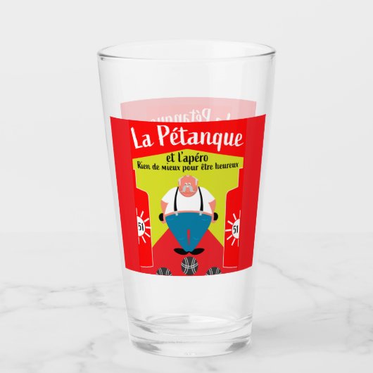 grappige Pertanque cadeautjes Glas (Voorkant)