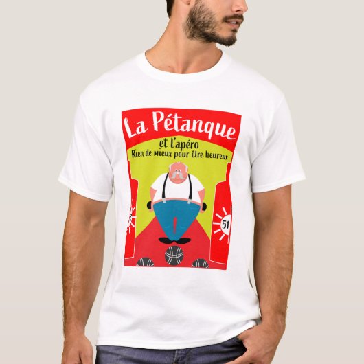 grappige Pertanque cadeautjes T-shirt (Voorkant)