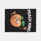 Grappige perzik voor mannen papa dansen perzik fru fleece deken (Voorkant (Horizontaal))