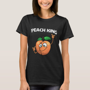 Grappige perzik voor mannen papa dansen perzik fru t-shirt