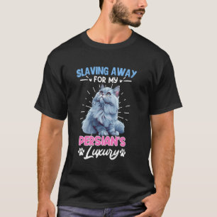 Grappige Perzische kat die ZWOEGT VOOR DE LUXE VAN T-shirt