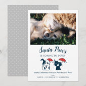 Grappige Pet Foto Santa Paws Kat Hond Kerstmis Feestdagenkaart (Voorkant / Achterkant)