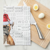 Grappige Pet Lover Vakantie Boxer Hond Kerstmis Theedoek (Quarter Fold)