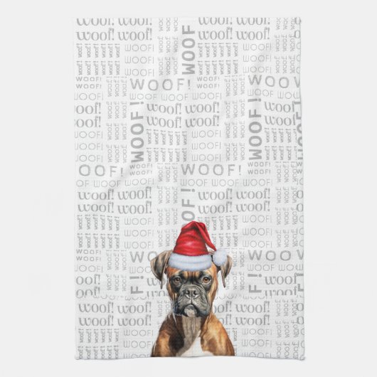 Grappige Pet Lover Vakantie Boxer Hond Kerstmis Theedoek (Verticaal)