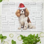 Grappige Pet Lover Vakantie Cavalier Spaniel Kerst Theedoek (Gevouwen)