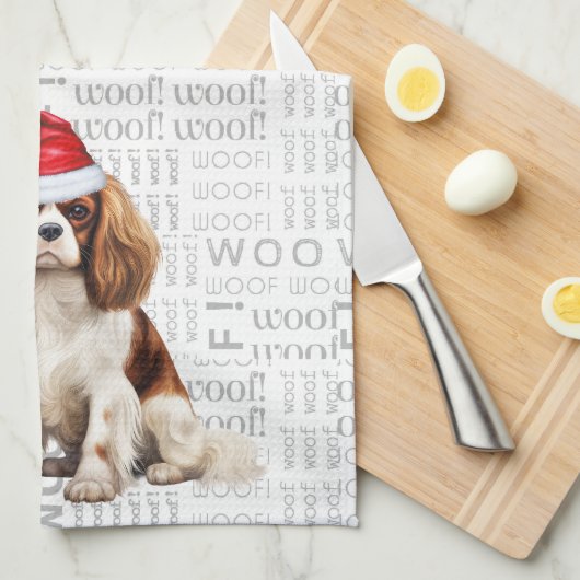 Grappige Pet Lover Vakantie Cavalier Spaniel Kerst Theedoek (Quarter Fold)
