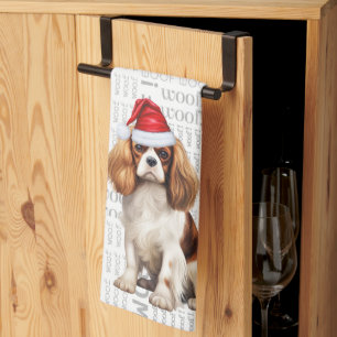 Grappige Pet Lover Vakantie Cavalier Spaniel Kerst Theedoek