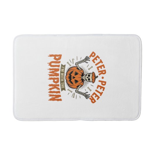 Grappige Peter Peter Pompoen Halloween Skelet Shir Badmat (Voorkant)