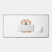 Grappige Peter Peter Pompoen Halloween Skelet Shir Bureaumat (Keyboard & Muis)