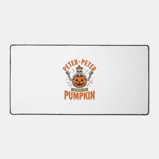 Grappige Peter Peter Pompoen Halloween Skelet Shir Bureaumat (Voorkant)