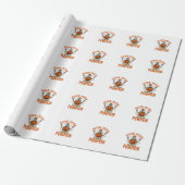 Grappige Peter Peter Pompoen Halloween Skelet Shir Cadeaupapier (Uitgerold)
