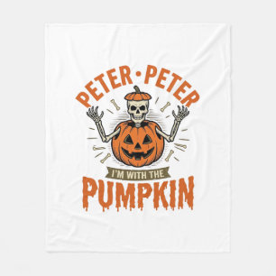 Grappige Peter Peter Pompoen Halloween Skelet Shir Fleece Deken