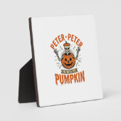 Grappige Peter Peter Pompoen Halloween Skelet Shir Fotoplaat (Voorkant)