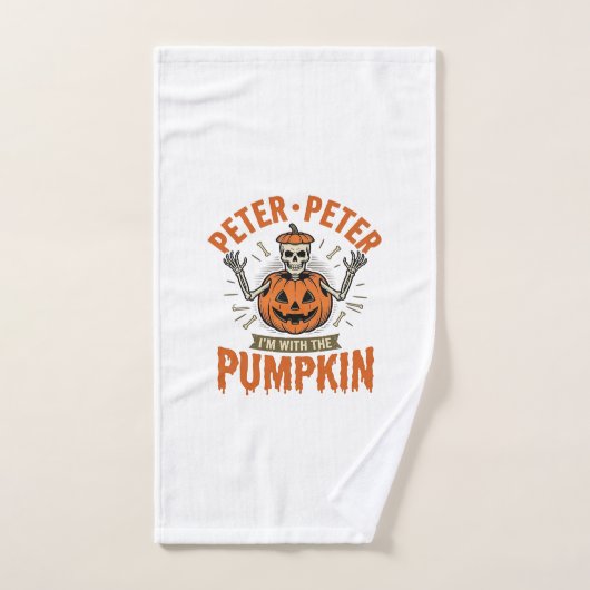 Grappige Peter Peter Pompoen Halloween Skelet Shir Handdoek (Handdoek)
