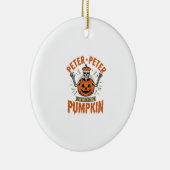 Grappige Peter Peter Pompoen Halloween Skelet Shir Keramisch Ornament (Rechts)