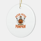 Grappige Peter Peter Pompoen Halloween Skelet Shir Keramisch Ornament (Links)