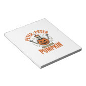 Grappige Peter Peter Pompoen Halloween Skelet Shir Notitieblok (Schuin)