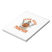 Grappige Peter Peter Pompoen Halloween Skelet Shir Notitieblok (Linkerzijde)