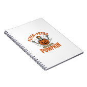 Grappige Peter Peter Pompoen Halloween Skelet Shir Notitieboek (Rechterzijde)