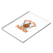 Grappige Peter Peter Pompoen Halloween Skelet Shir Notitieboek (Linkerzijde)