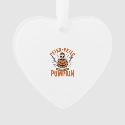 Grappige Peter Peter Pompoen Halloween Skelet Shir Ornament (voorkant)