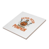 Grappige Peter Peter Pompoen Halloween Skelet Shir Tegeltje (Zijkant)