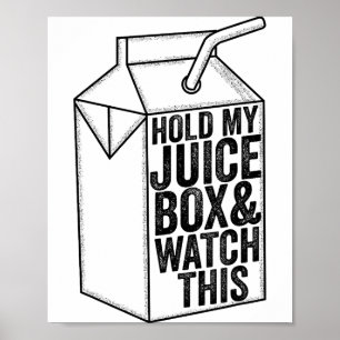 Grappige Peuter Hou Mijn Sapbox Vast En Kijk Naar Poster