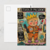 Grappige Peuter President Cartoon Collage Briefkaart (Voorkant / Achterkant)