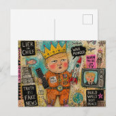 Grappige Peuter President Cartoon Collage Briefkaart (Voorkant / Achterkant)