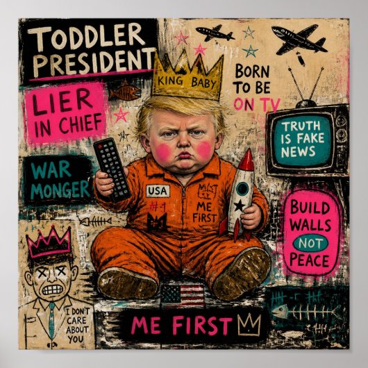 Grappige Peuter President Poster (Voorkant)