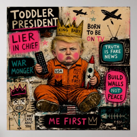 Grappige Peuter President Poster (Voorkant)