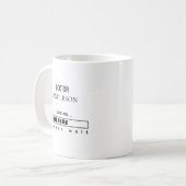 Grappige PhD Afstudeer Doctor Naam Laden Koffiemok (Voorkant links)