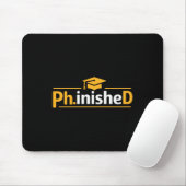 Grappige PhD Afstuderen 2026 PhD K Klaar Premium T Muismat (Met muis)