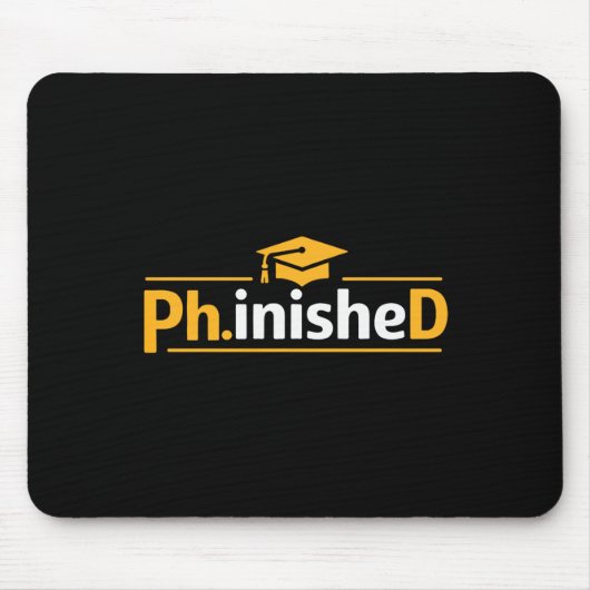 Grappige PhD Afstuderen 2026 PhD K Klaar Premium T Muismat (Voorkant)