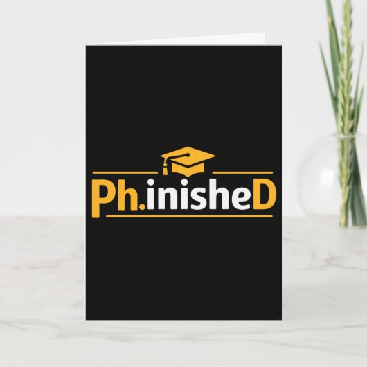 Grappige PhD Afstuderen 2026 PhD Klaar Premium Tr Kaart (Voorkant)
