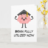 Grappige PhD afstuderen kaarten (Gele Bloem)