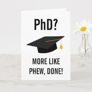 Grappige PhD afstuderen kaarten