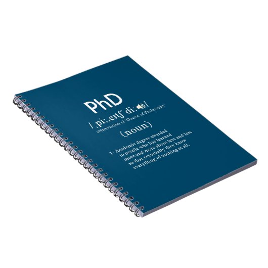 grappige phd-definitie notitieboek (Rechterzijde)