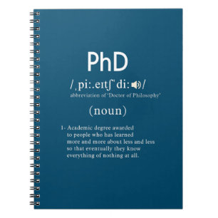 grappige phd-definitie notitieboek