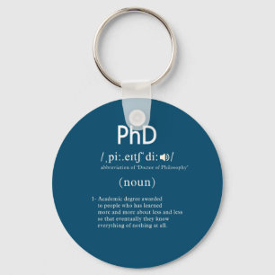 grappige phd-definitie sleutelhanger