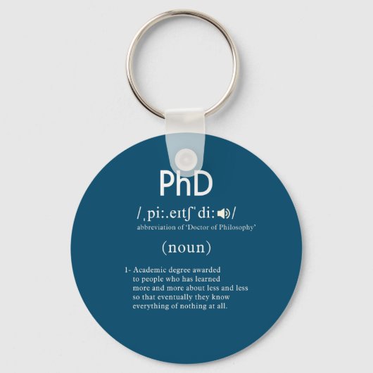 grappige phd-definitie sleutelhanger (Voorkant)