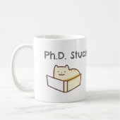 Grappige PhD Student Mok-Schattigee Cat-Academisch Koffiemok (Links)