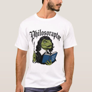 Grappige Philosoraptor Cogito Ergo Rawr Dinosaurie T-shirt